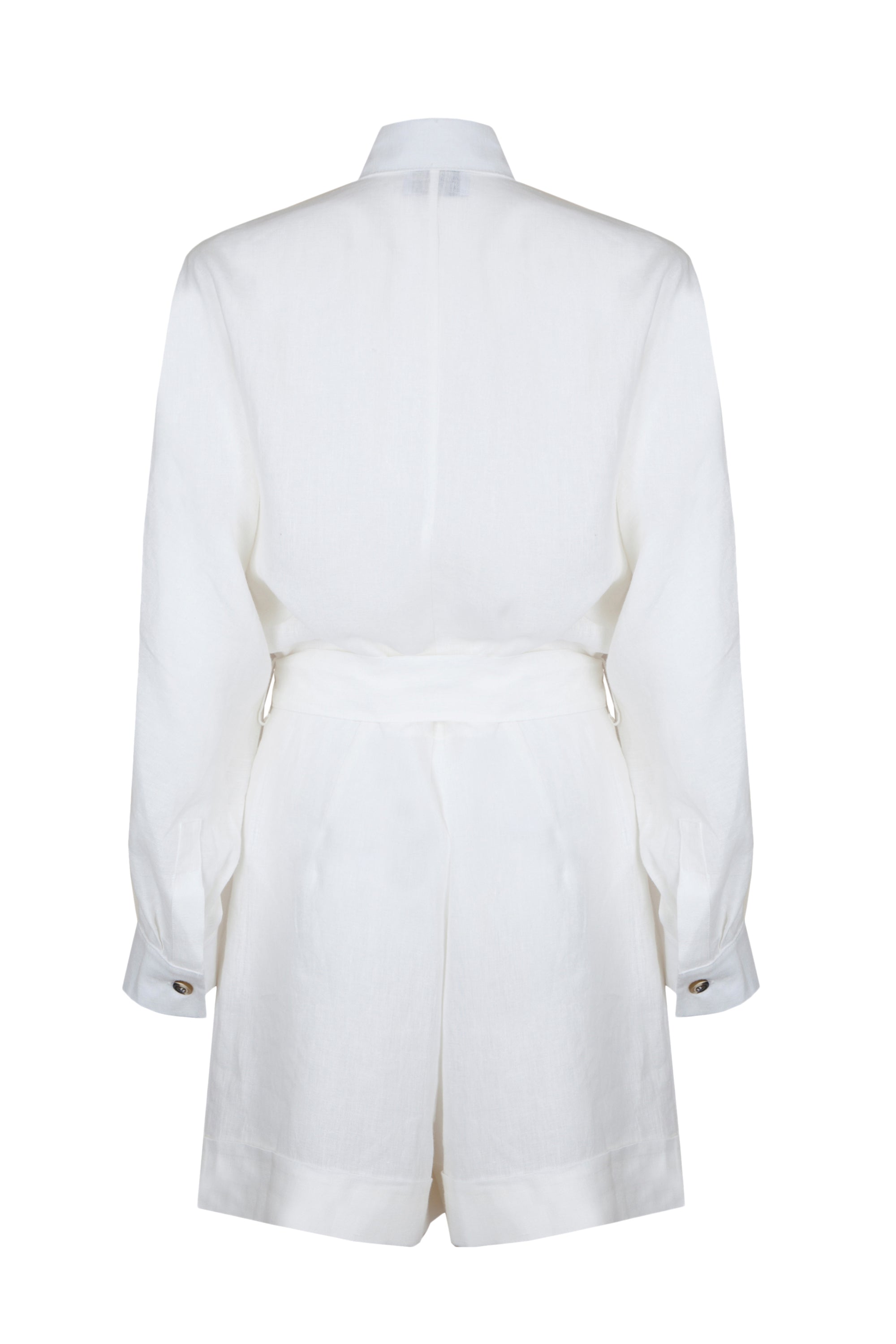 White best sale shirt jumpsuit